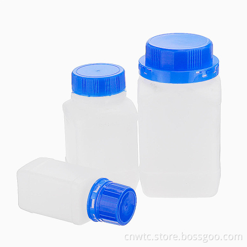 250ml, 500ml, and 1000ml Plastic Reagent Bottles with Blue Screw Caps: Laboratory Disposables